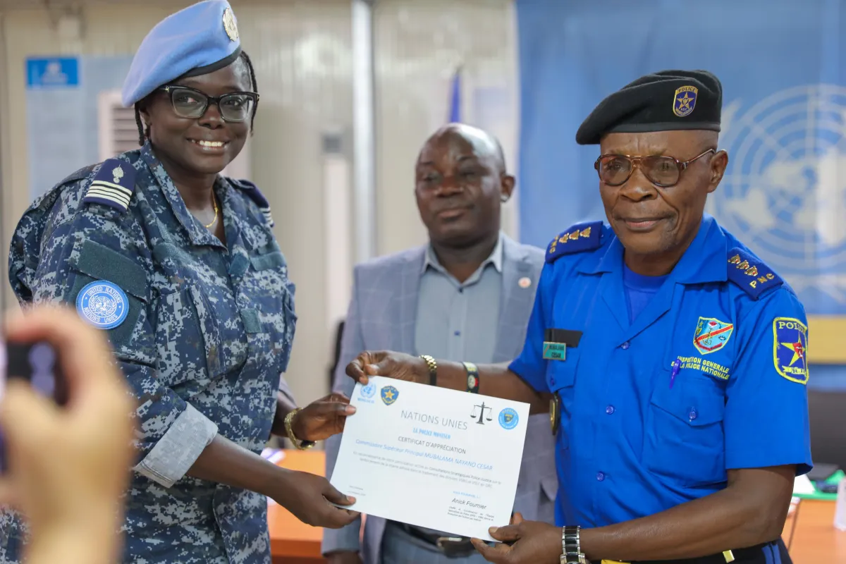 À Bunia et Beni, la MONUSCO, à travers sa Police (UNPOL), a réuni acteurs de la Police, de la Justice et de la société civile pour identifier les obstacles qui persistent tout au long de la chaîne pénale.