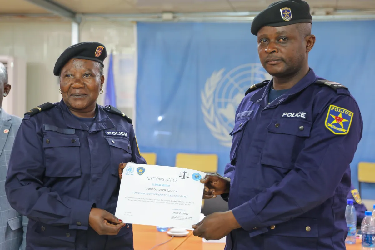 À Bunia et Beni, la MONUSCO, à travers sa Police (UNPOL), a réuni acteurs de la Police, de la Justice et de la société civile pour identifier les obstacles qui persistent tout au long de la chaîne pénale.