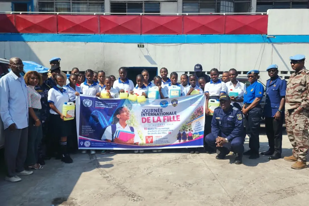 Au total, une trentaine de jeunes filles ont participé à la séance de sensibilisation organisée par UNPOL et la Police congolaise.