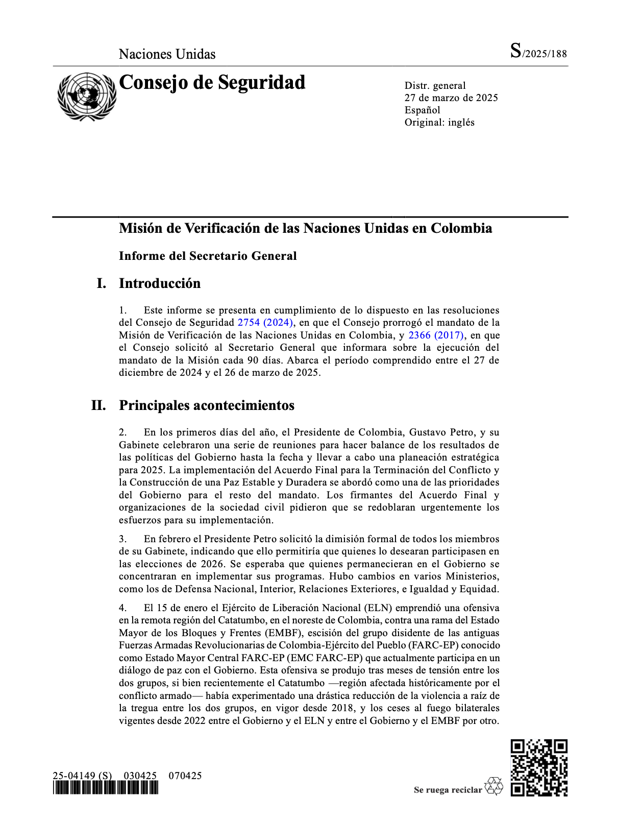 Infografía - El Acuerdo de Paz de 2016 ha logrado avances notables