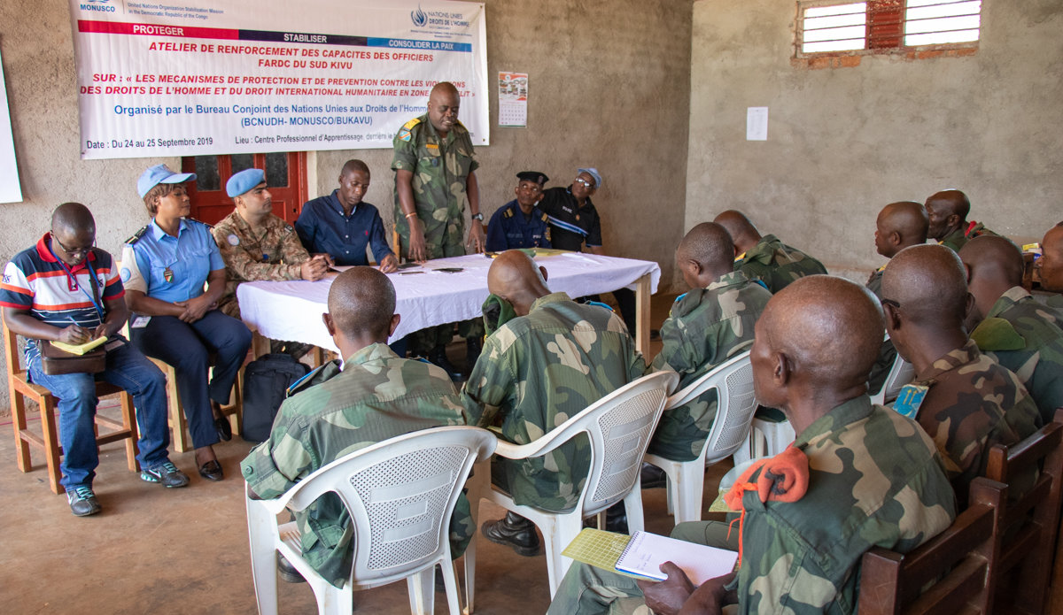 Sud-Kivu : La MONUSCO forme les forces de sécurité sur le respect des Droits de l’Homme. Photo MONUSCO/Alain Likota