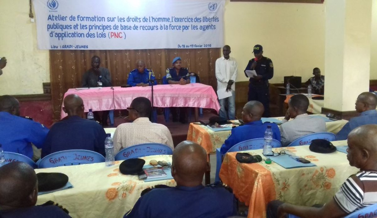 La MONUSCO renforce les capacités des éléments de la Police Nationale Congolaise 