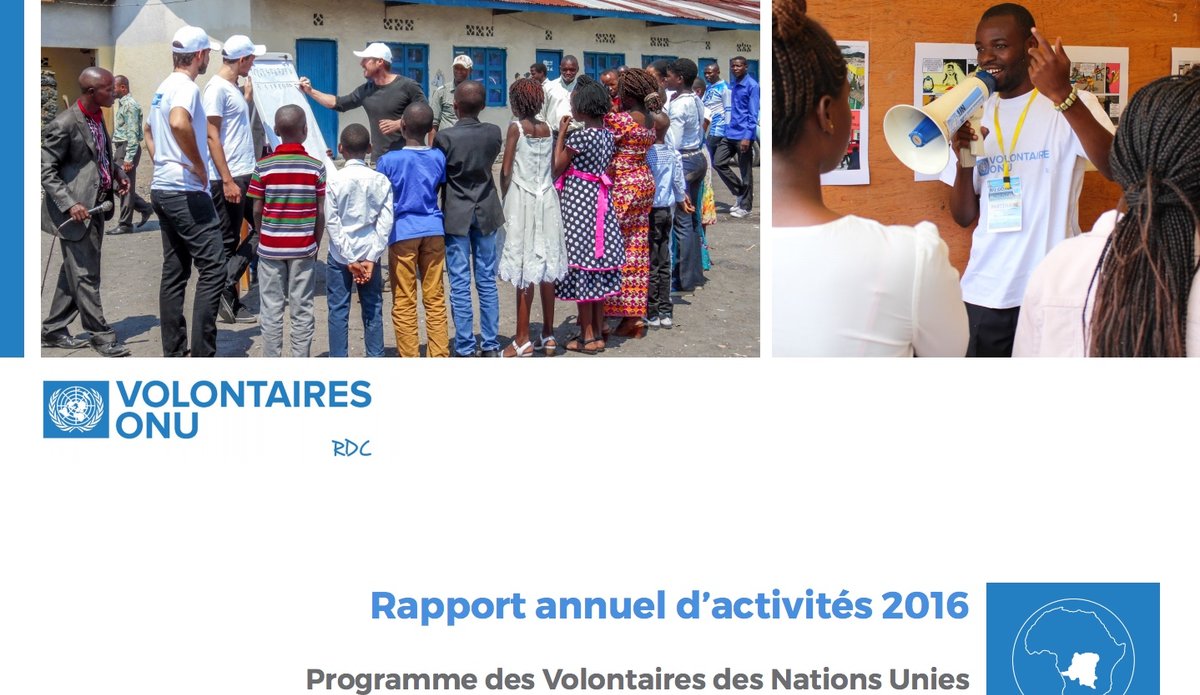 Rapport annuel d’activités 2016 du Programme des Volontaires des Nations Unies en RD Congo