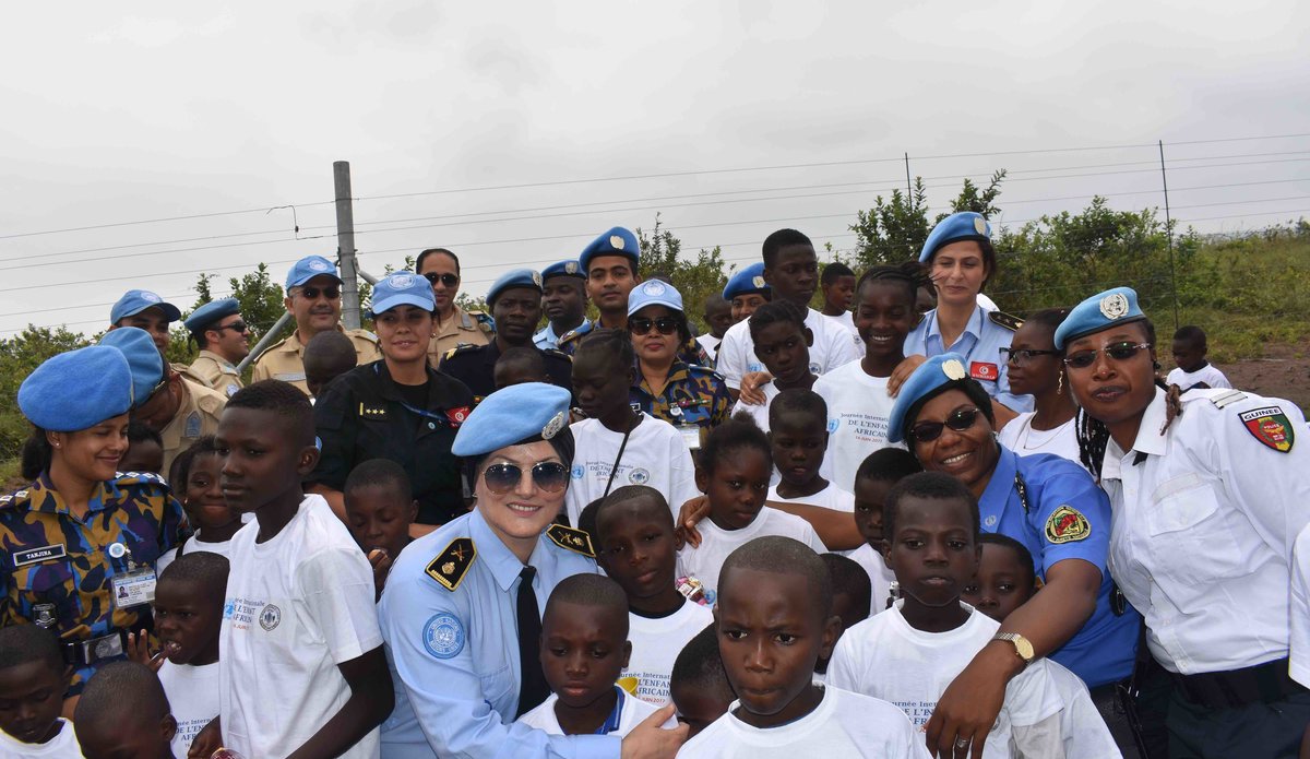 Les policières de la Monusco célèbrent la journée de l’enfant africain avec des enfants défavorisés