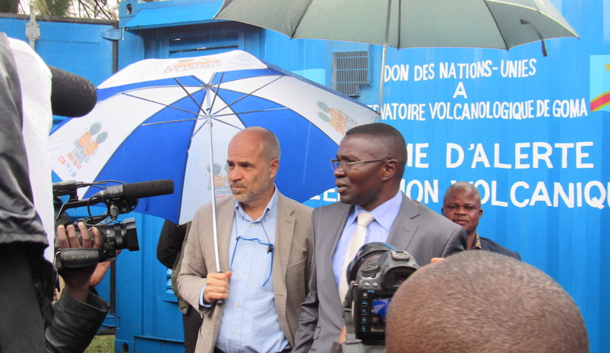 La MONUSCO offre une sirène d’alarme d’éruption volcanique à la ville de Goma 