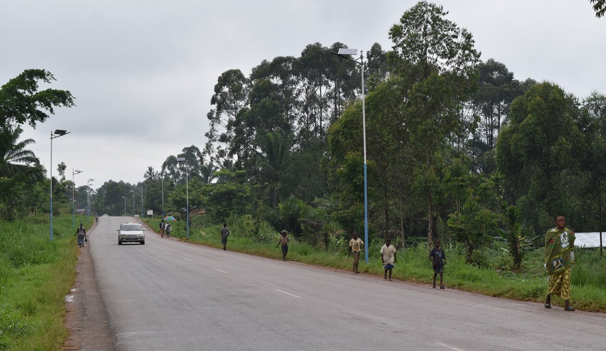 MONUSCO installs solar streets lighting in the districts of Nzuma and Ngite, territory of Béni
