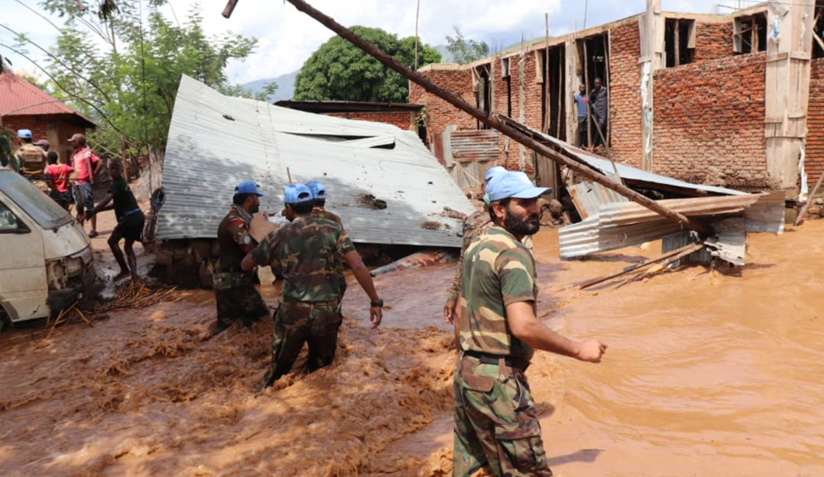 Inondations à Uvira : la MONUSCO engagées aux côtés des populations et des autorités. Photo MONUSCO/Force