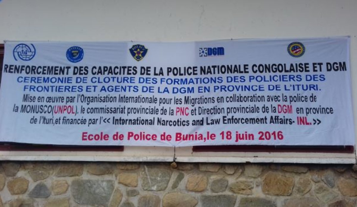 Bunia : La Police MONUSCO forme des agents de la Police nationale congolaise en Police des frontières