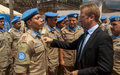 Les éléments de l’Unité de Police Formée (FPU) de l’Egypte et 10 officiers UNPOL honorés pour avoir servi sous le drapeau des Nations Unies à Bukavu