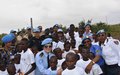Les policières de la Monusco célèbrent la journée de l’enfant africain avec des enfants défavorisés