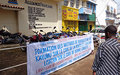 MONUSCO participates in an awareness session for motor-taxi drivers